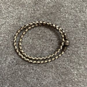 Genuine Pandora Double Leather Bracelet